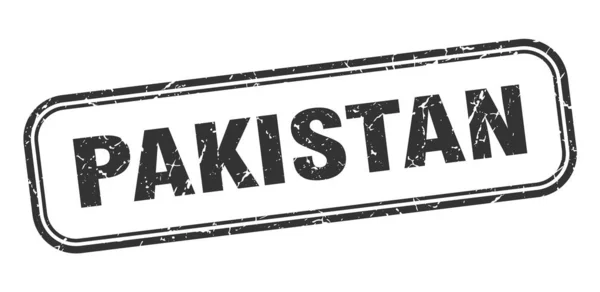 Pakistanische Briefmarke. Pakistan Black Grunge isoliertes Zeichen — Stockvektor