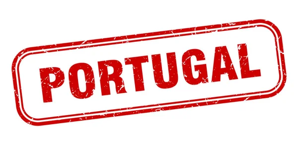 Sello de Portugal. Portugal grunge rojo signo aislado — Archivo Imágenes Vectoriales