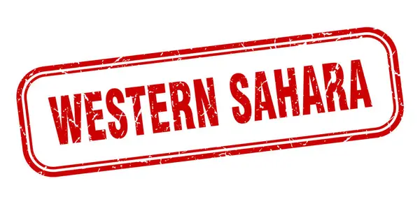 Sello del Sahara Occidental. Sáhara Occidental grunge rojo signo aislado — Vector de stock