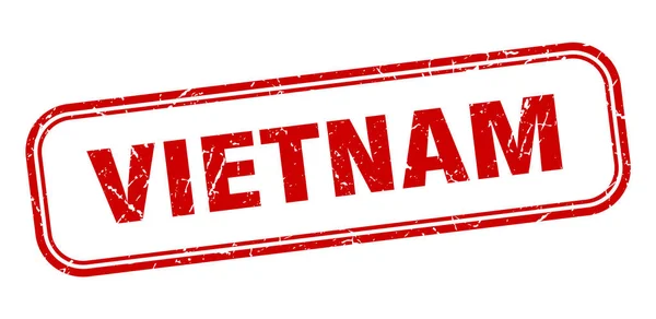 Вьетнамская марка. Вьетнамский красный гранж — стоковый вектор