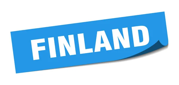 Sticker Finlande. Finlande éplucheur carré bleu signe — Image vectorielle