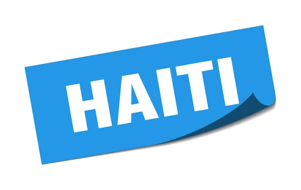 Haitis märke. Haiti blå fyrkantig skalare tecken — Stock vektor