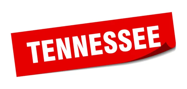 Tennessee sticker. Tennessee rood vierkant schiller teken — Stockvector