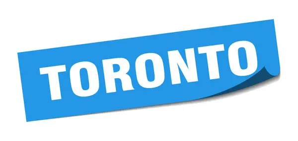 Toronto klistermärke. Toronto blå fyrkantig skalare tecken — Stock vektor
