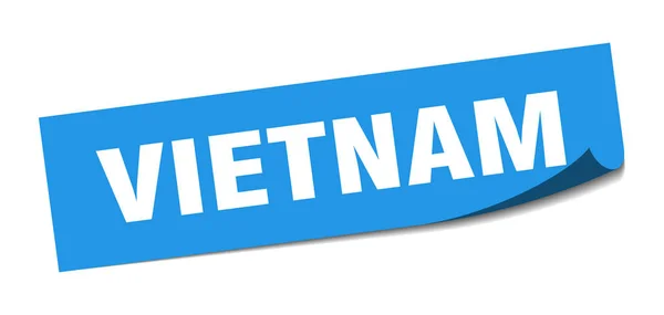 Etiqueta do Vietname. Vietnam azul quadrado descascador sinal —  Vetores de Stock