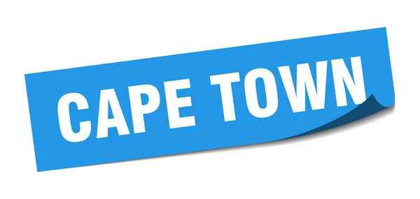 Cape Town çıkartması. Cape Town mavi kare aynasızı işareti — Stok Vektör