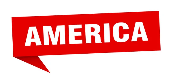 Amerikas klistermärke. Röda Amerika skylt pekare tecken — Stock vektor