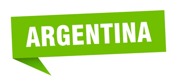 Аргентинская наклейка. Зеленый знак указателя Аргентины — стоковый вектор