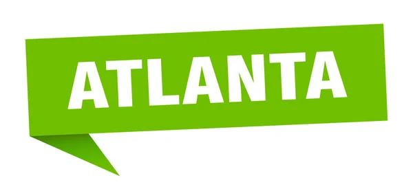 Наклейка Атланты. Зелёный указатель Атланты — стоковый вектор