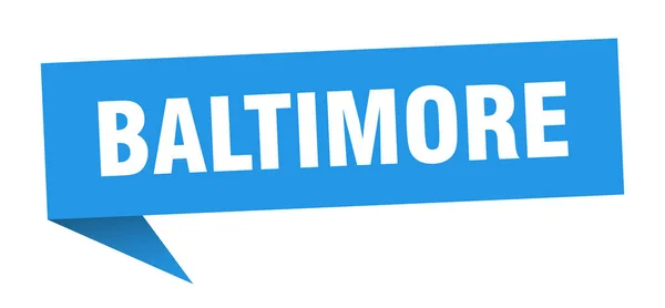 Baltimore klistermärke. Blåa Baltimore skylt pekare — Stock vektor