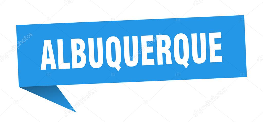 Albuquerque sticker. Blue Albuquerque signpost pointer sign