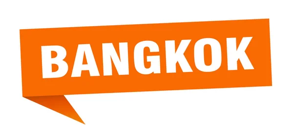 Bangkok sticker. Oranje Bangkok wegwijzer aanwijzer — Stockvector