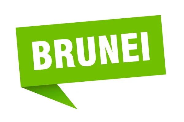 Pegatina Brunei. Señal verde del indicador de Brunei — Archivo Imágenes Vectoriales