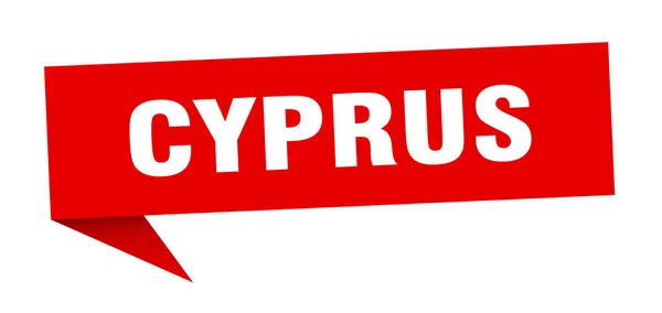 Cyprus sticker. Red Cyprus signpost pointer sign — Stock Vector