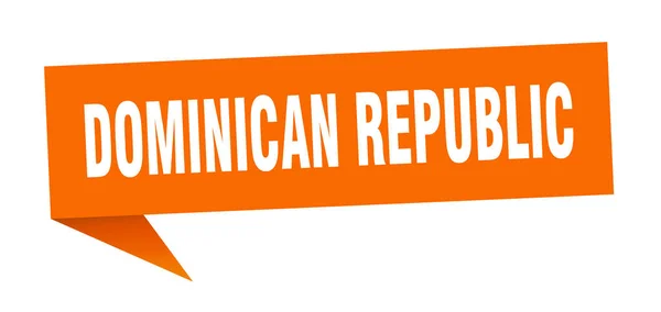 Dominikánská republika. Oranžový ukazatel Dominikánské republiky — Stockový vektor
