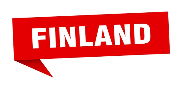 Sticker Finlande. Panneau indicateur Finlande rouge — Image vectorielle