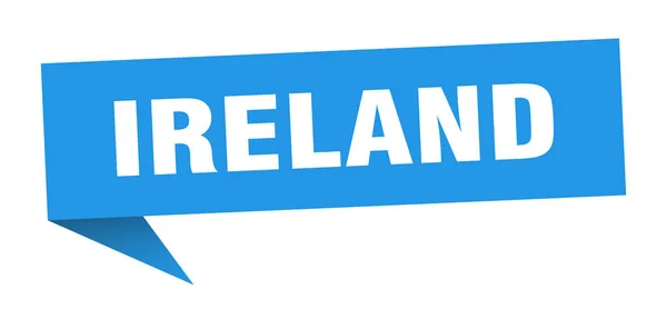 Ирландская наклейка. Знак указателя голубой Ирландии — стоковый вектор