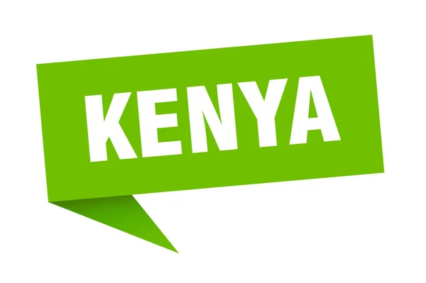 Kenya sticker. Green Kenya signpost pointer sign — Stock Vector
