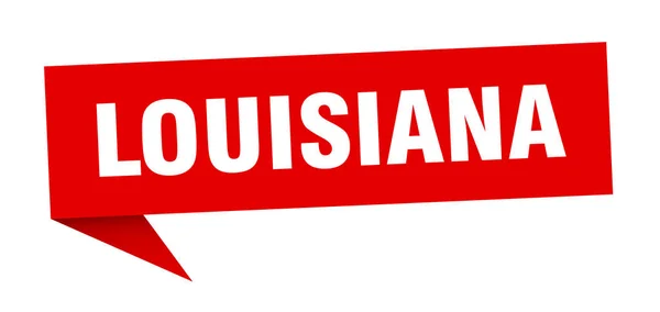 Pegatina de Louisiana. Señal roja del indicador de Louisiana — Vector de stock