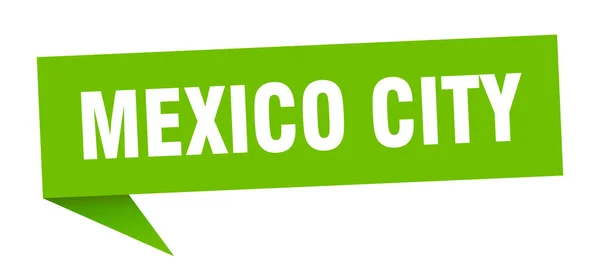 Mexiko-Stadt-Aufkleber. grün Mexiko Stadt Wegweiser Zeichen — Stockvektor