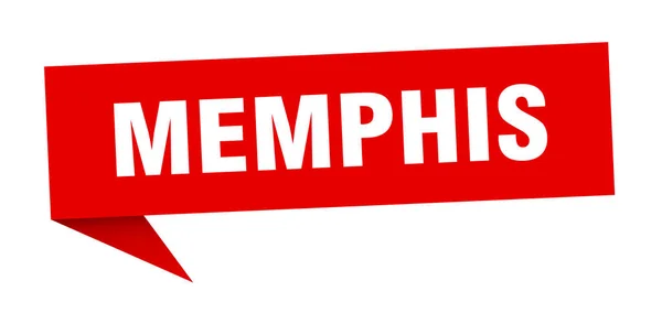 Pegatina de Memphis. Señal roja del indicador de Memphis — Vector de stock