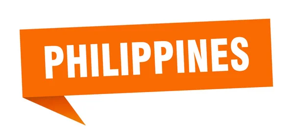 Autocollant Philippines. Panneau de signalisation orange Philippines — Image vectorielle