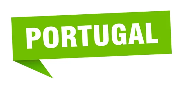 Pegatina de Portugal. Señal de señalización verde Portugal — Vector de stock