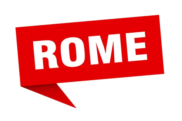 Rome sticker. Red Rome signpost pointer sign — Stock Vector