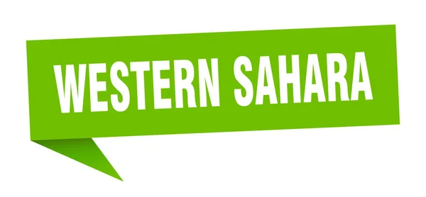 Pegatina del Sahara Occidental. Señal de señalización verde del Sahara Occidental — Vector de stock