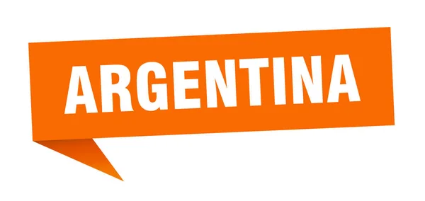 Pegatina de Argentina. Señal de puntero naranja Argentina — Vector de stock