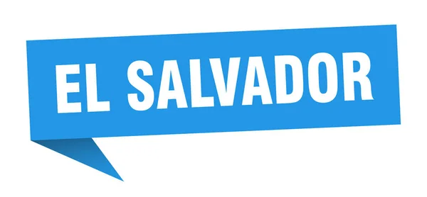Autocollant El Salvador. Panneau indicateur El Salvador bleu — Image vectorielle