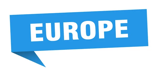 Αυτοκόλλητο της Ευρώπης. Σήμα δείκτη πινακίδας μπλε Ευρώπης — Διανυσματικό Αρχείο