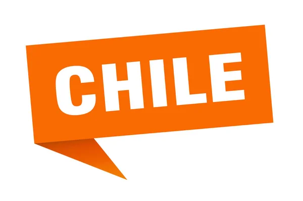 Pegatina de Chile. Señal de marcador naranja Chile — Archivo Imágenes Vectoriales
