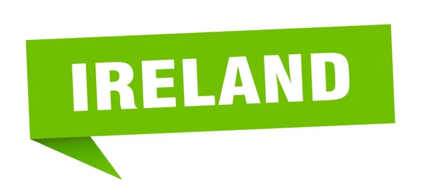 Ireland sticker. Green Ireland signpost pointer sign — Stock Vector