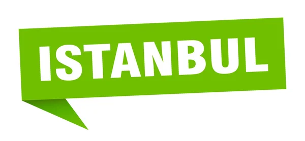 Adesivo Istanbul. Insegna puntatore verde Istanbul — Vettoriale Stock