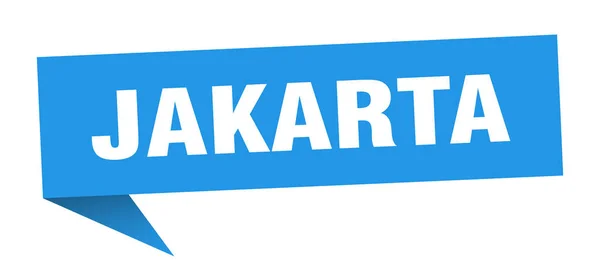 Stiker Jakarta. Tanda penunjuk Jakarta Biru - Stok Vektor