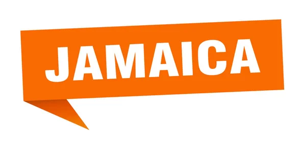 Jamaica klistermärke. Orange Jamaica skylt skylt — Stock vektor