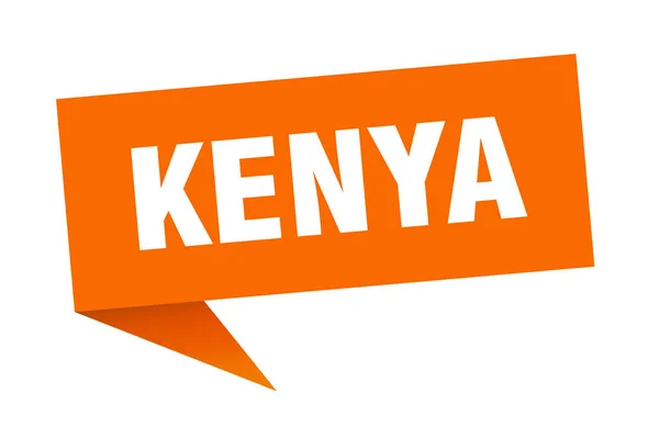 Kenya sticker. Orange Kenya signpost pointer sign — Stock Vector