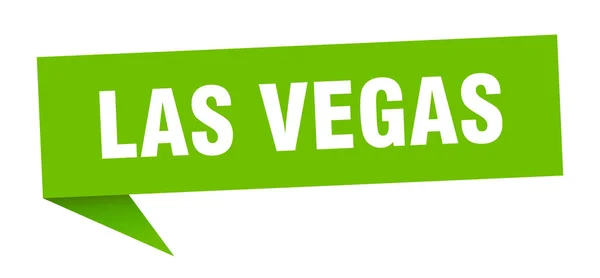 Etiqueta de Las Vegas. Sinal de ponteiro verde de Las Vegas — Vetor de Stock
