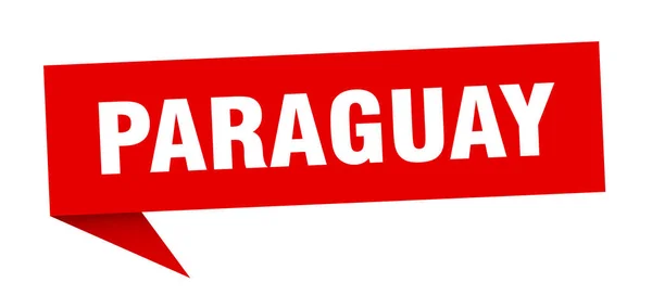Pegatina de Paraguay. Señal roja de Paraguay — Vector de stock
