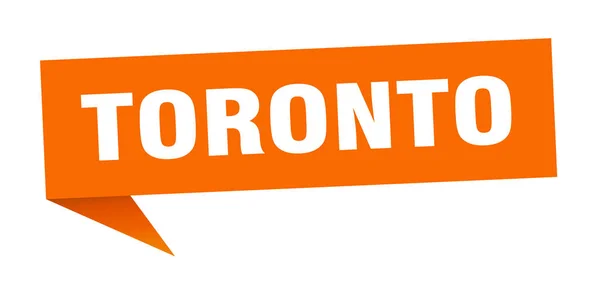 Toronto sticker. Oranje Toronto wegwijzer aanwijzer — Stockvector