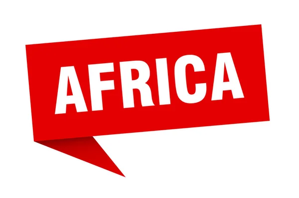 Stiker Afrika. Tanda penunjuk Afrika Merah - Stok Vektor