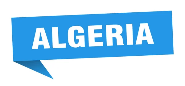 Algeria sticker. Blue Algeria signpost pointer sign — Stock Vector