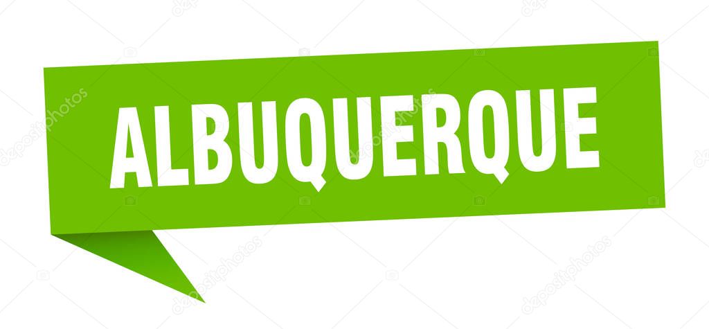 Albuquerque sticker. Green Albuquerque signpost pointer sign