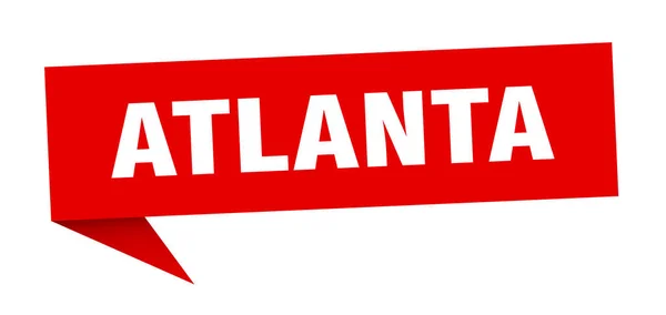 Naklejka Atlanty. Czerwony znak drogowskazu Atlanta — Wektor stockowy