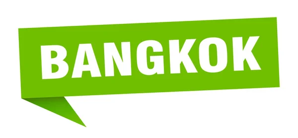 Sticker Bangkok. Panneau indicateur Bangkok vert signe — Image vectorielle