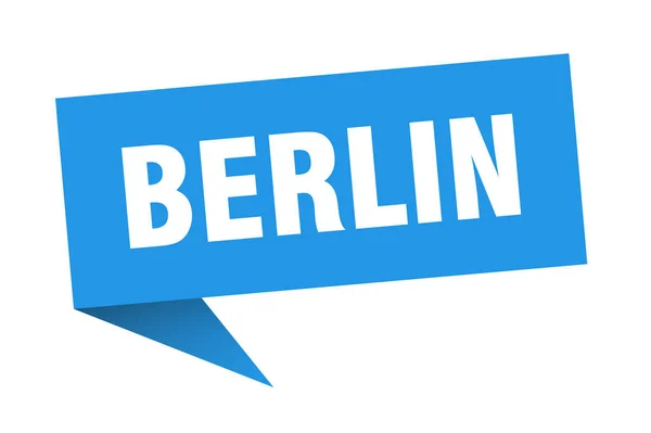 Berlin sticker. Blue Berlin signpost pointer sign — Stock Vector