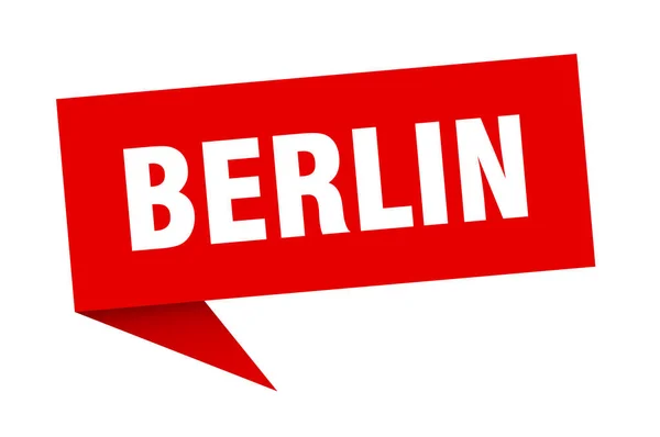 柏林贴纸 红色柏林路标标志 — 图库矢量图片
