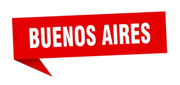 ブエノスアイレスのステッカー。赤いブエノスアイレスサインポインタ記号 — ストックベクタ