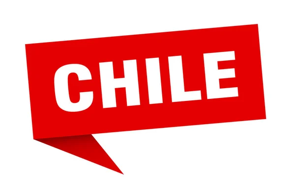 Pegatina de Chile. Señal de señalización roja de Chile — Vector de stock